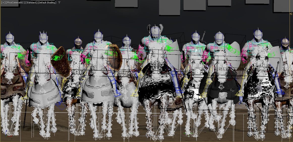 A screenshot showing the process of animating moving figures