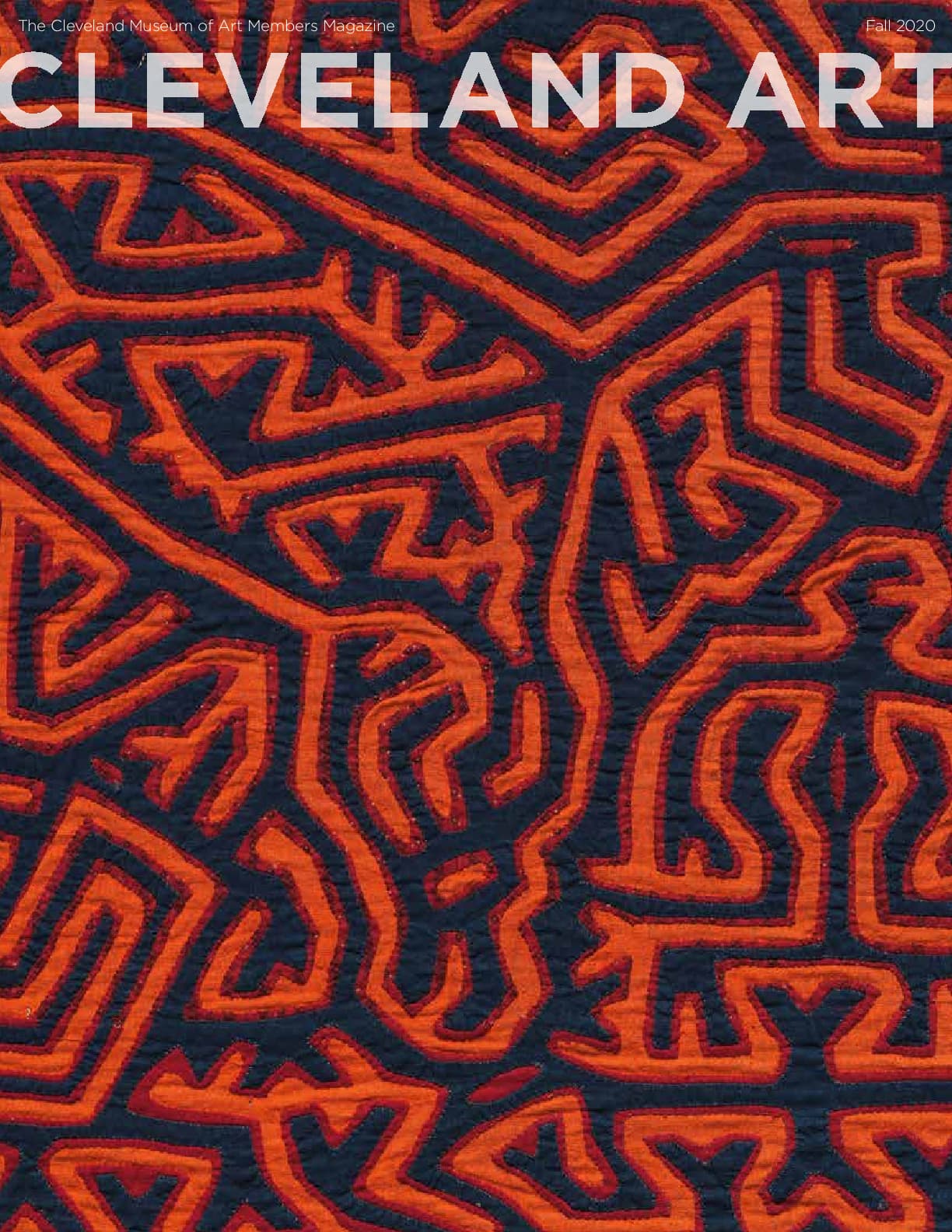 Cleveland Art magazine cover, detail of a Mola textile