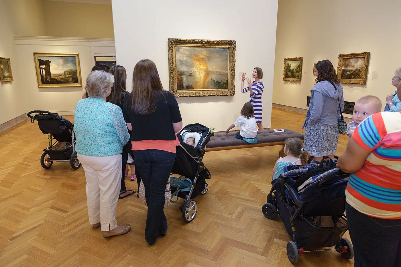 A family on a tour of the CMA