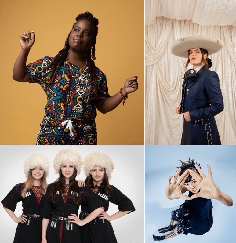 Collage of images of musical performers