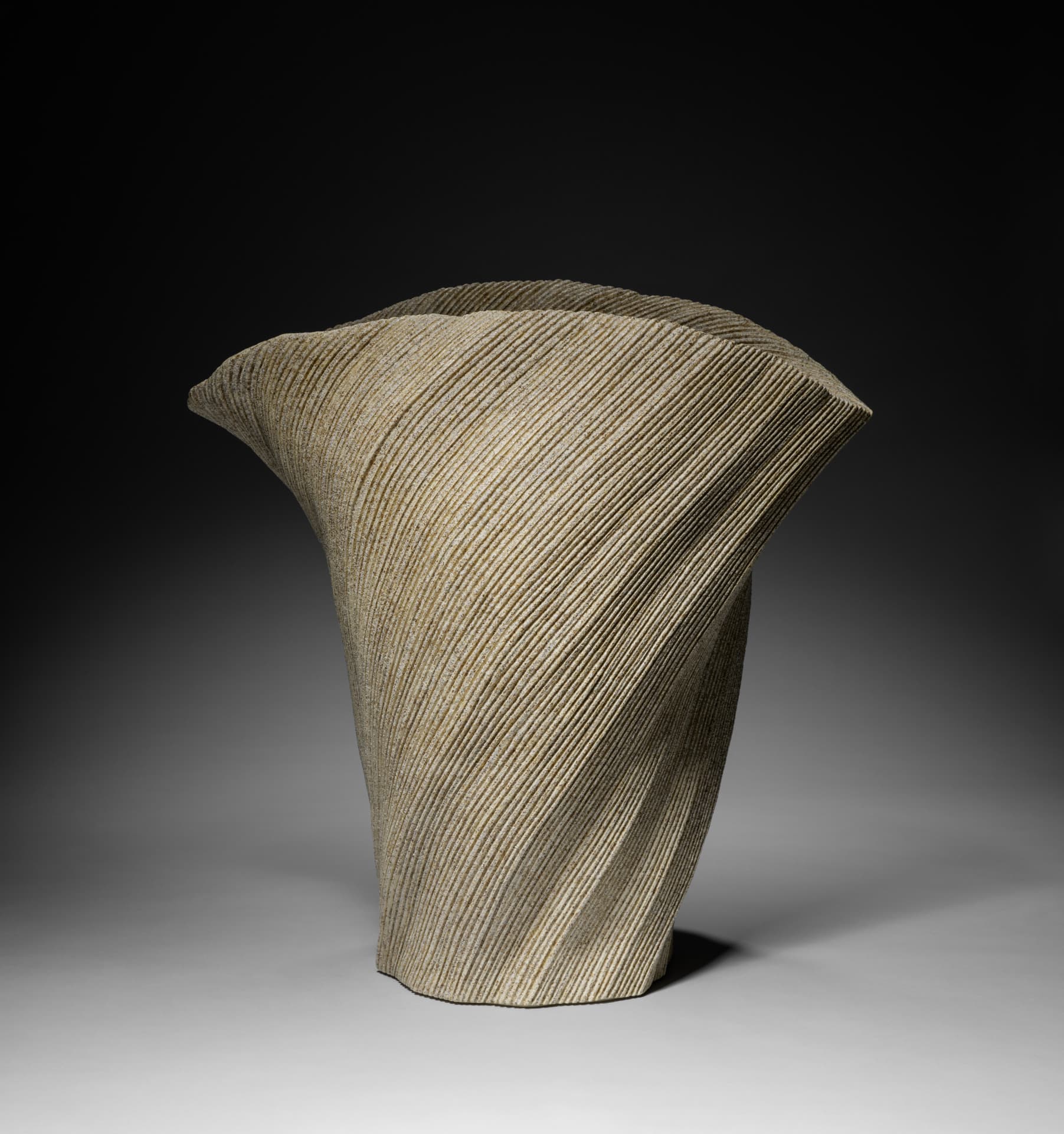 A Japanese stoneware vessel titled Listening to the Waves by Sakiyama Takayuki included in the Keithley gift.