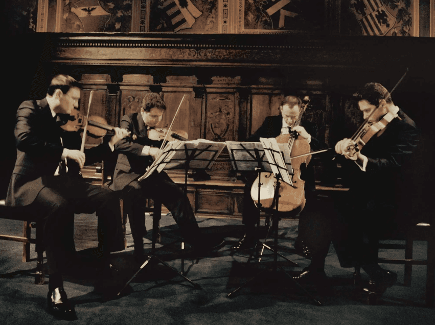 a group of men playing instruments