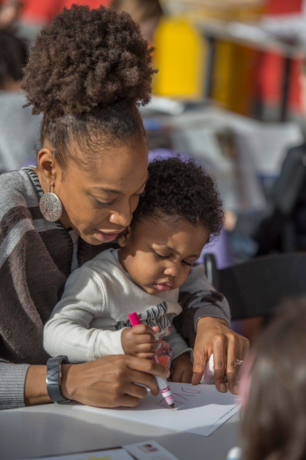 a person and a child