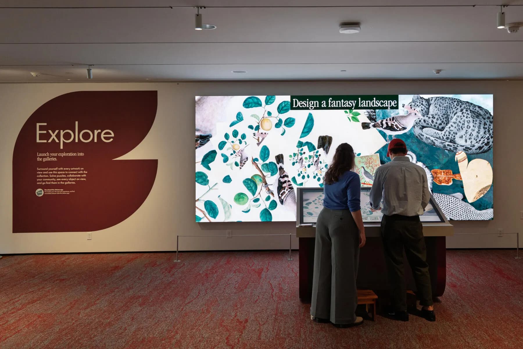 a few people looking at a map