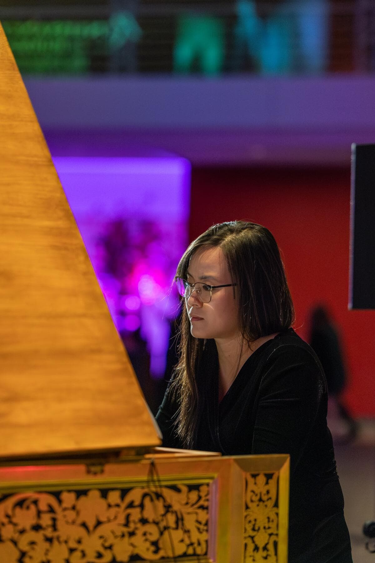 a person standing at a podium