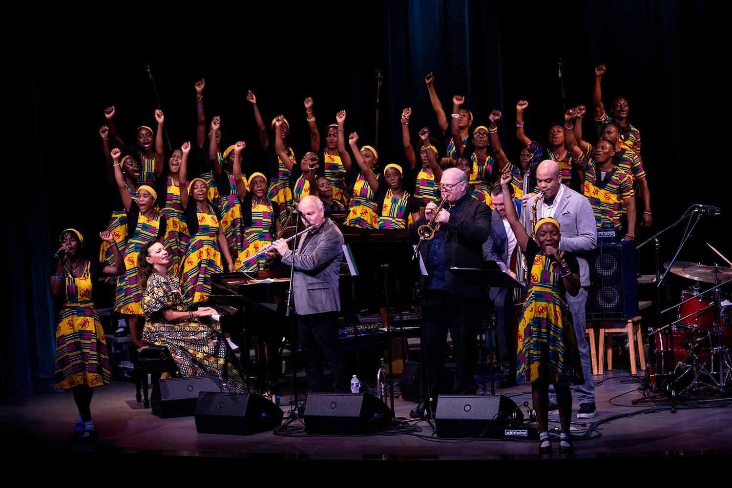a group of people on a stage