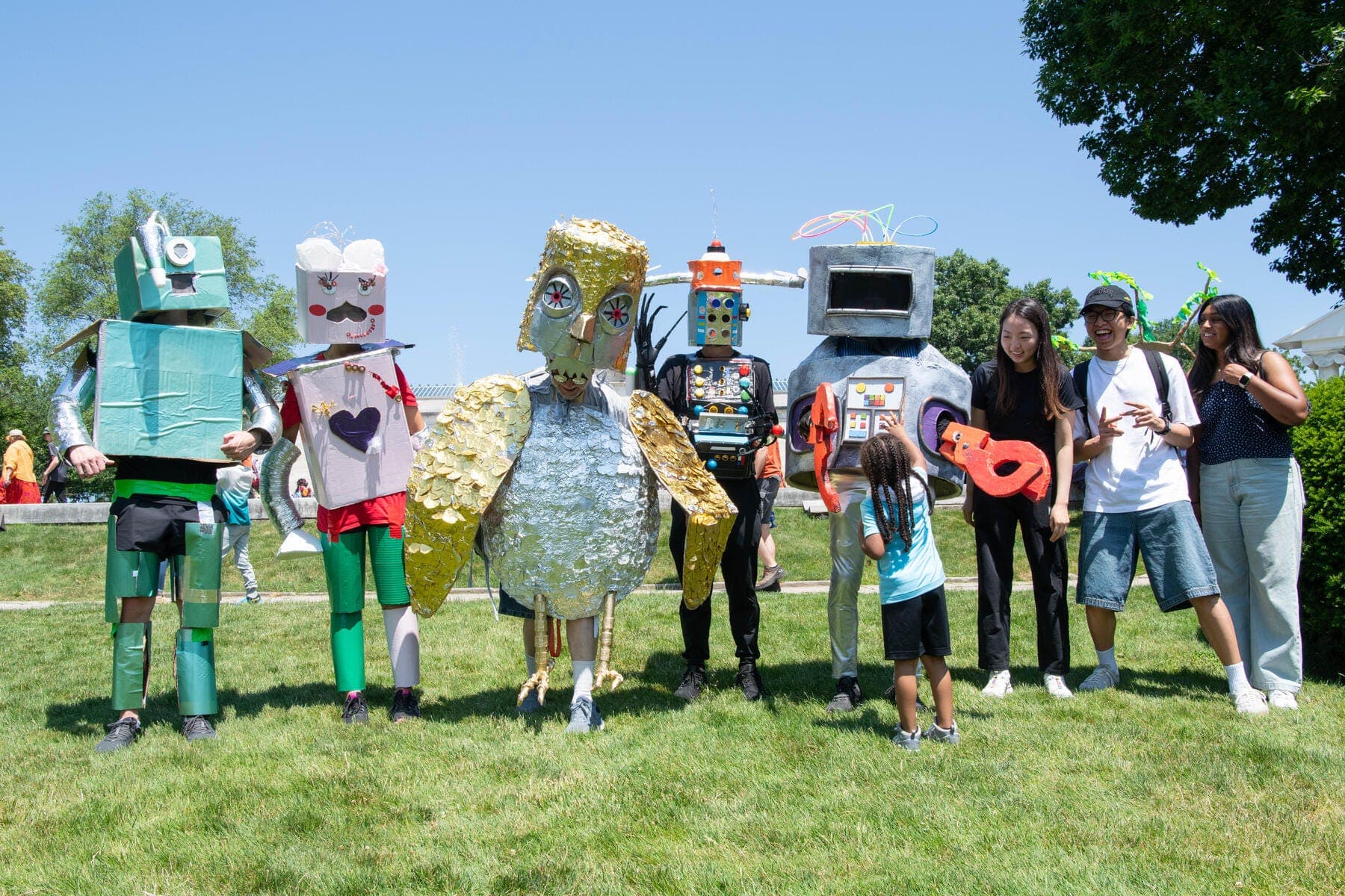 a group of people in clothing
