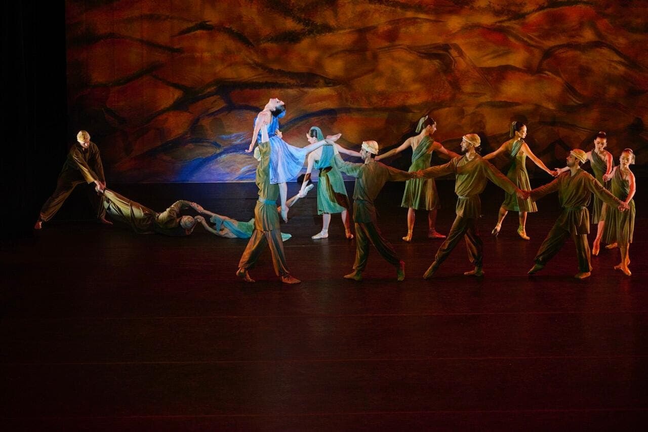 a group of people dancing