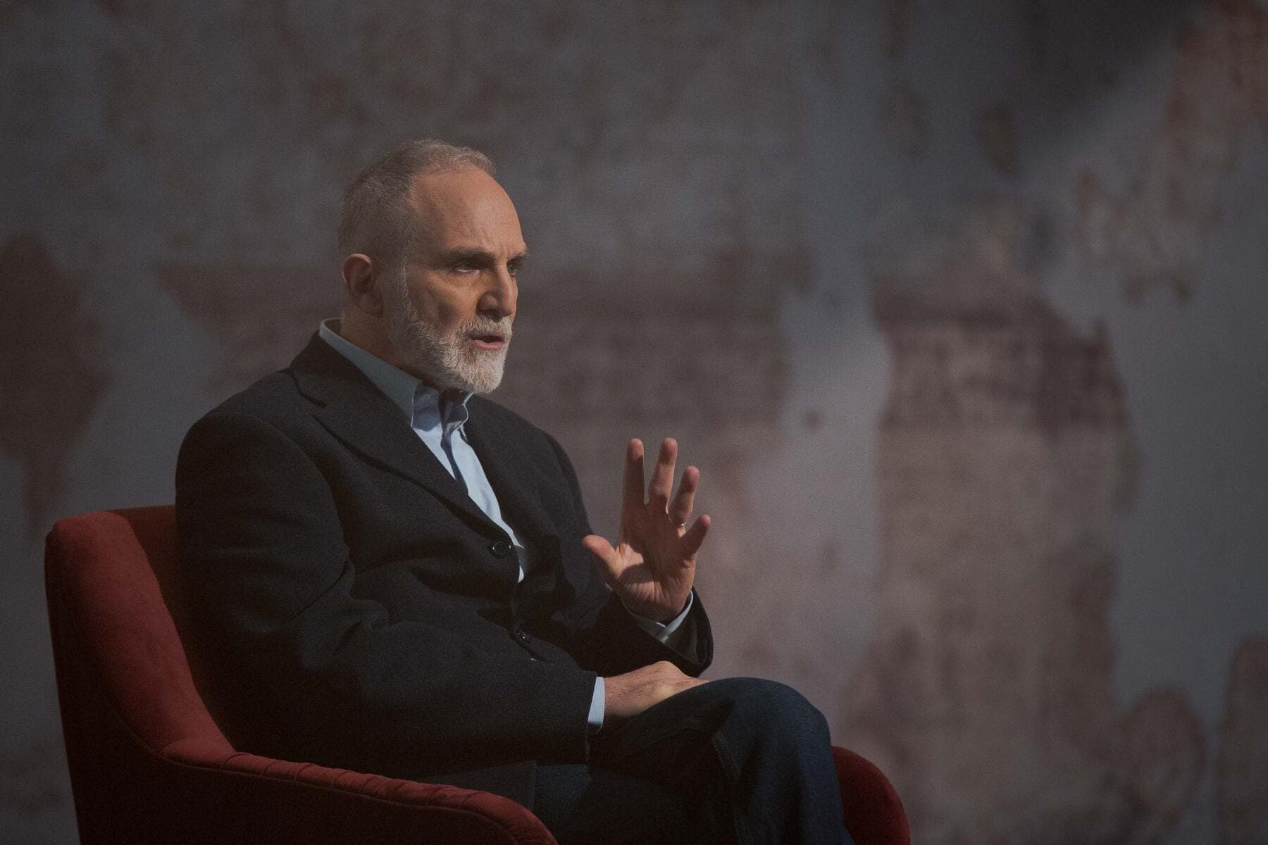 a man sitting in a chair