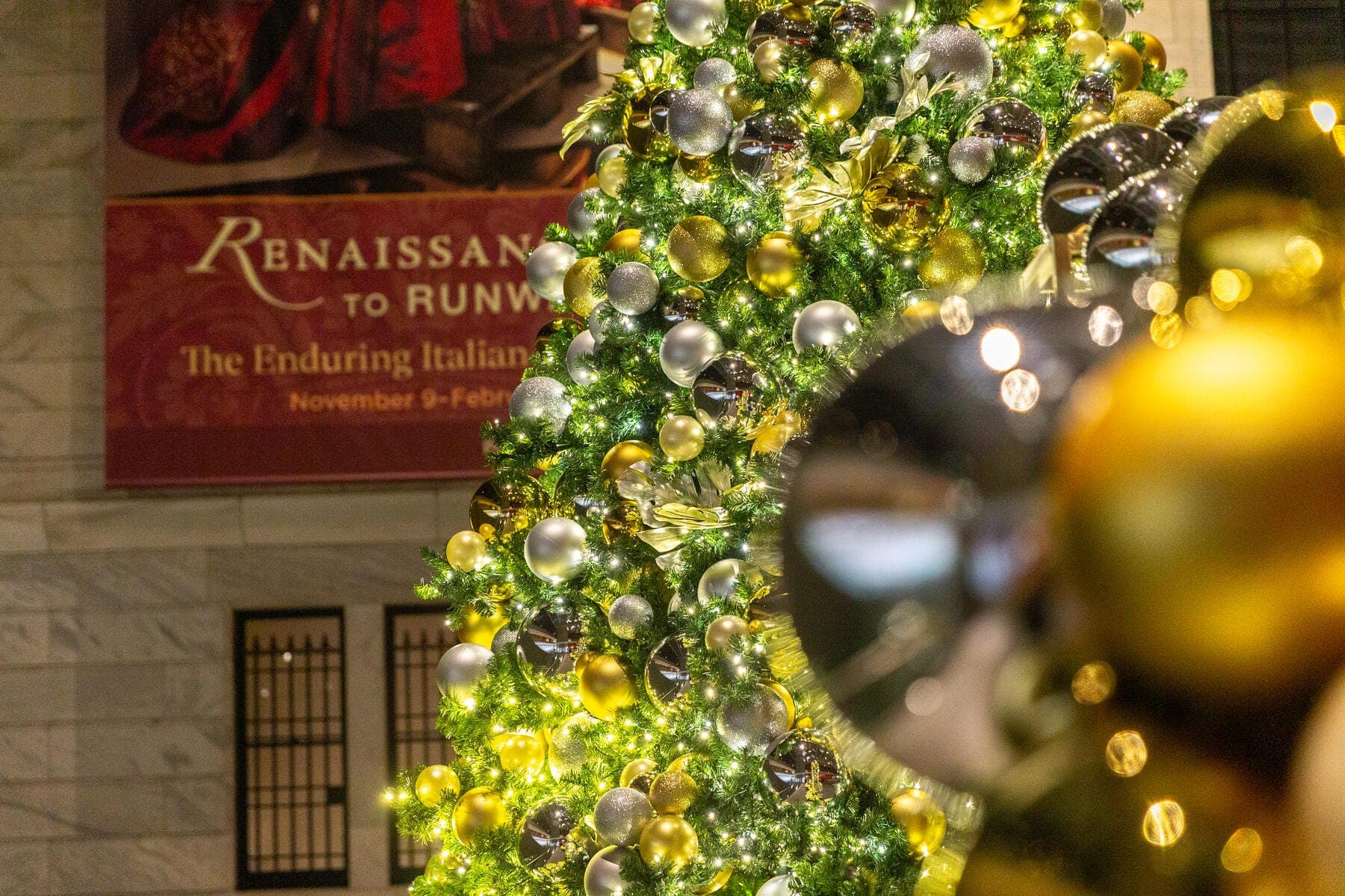 a christmas tree with lights