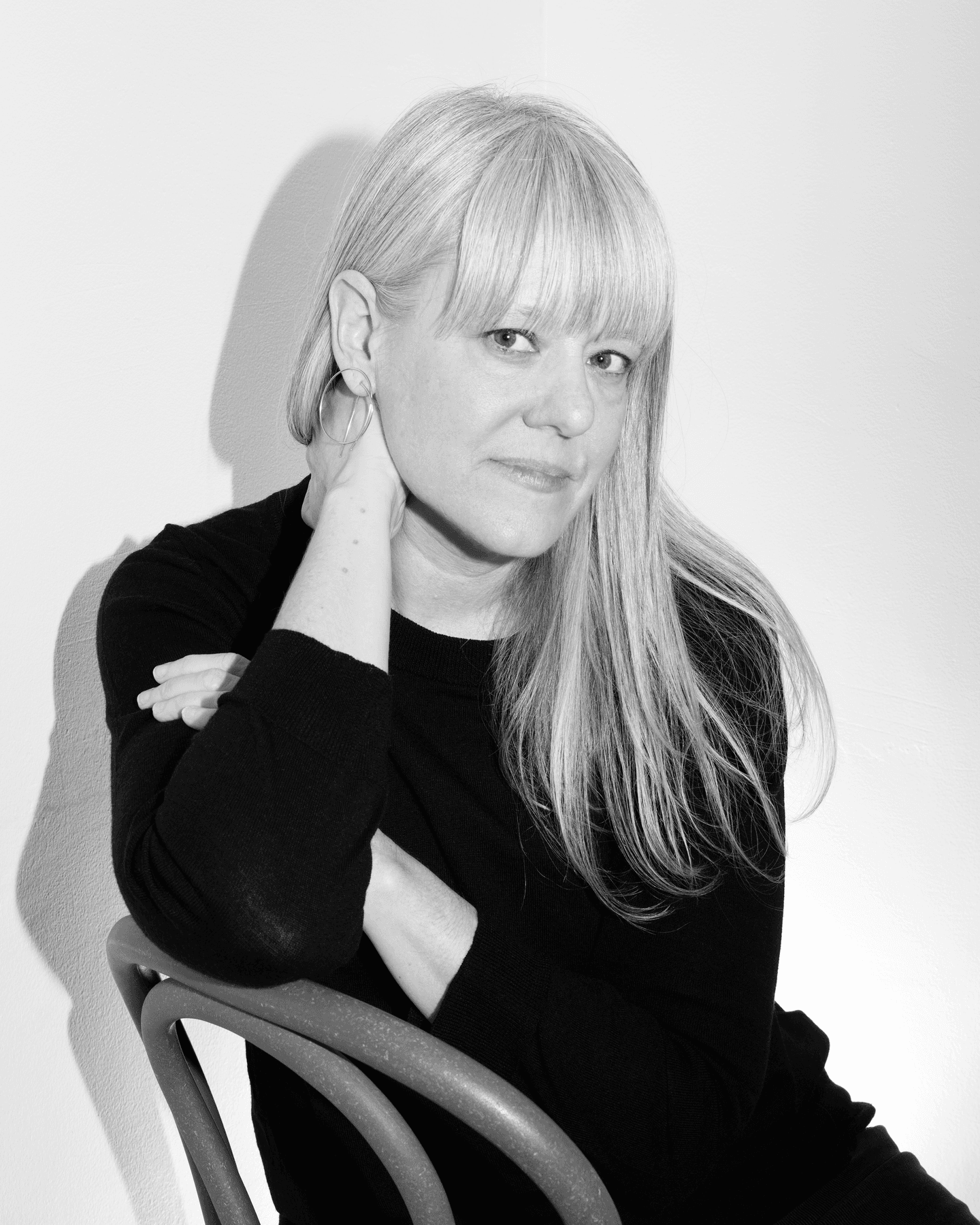 a person with long hair