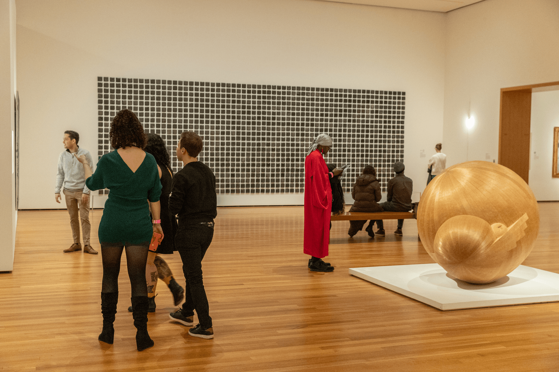 a group of people in a room