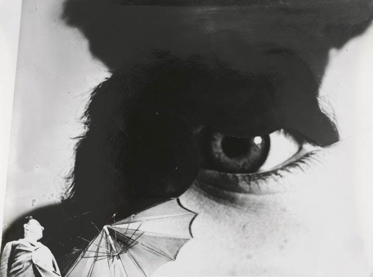 Anton Stankowski (German, 1906–1998). Eye, 1927. Gelatin silver print, montage; image 10.9 x 14.5 cm, mount 35.6 x 31.9 cm. John L. Severance Fund 2007.122