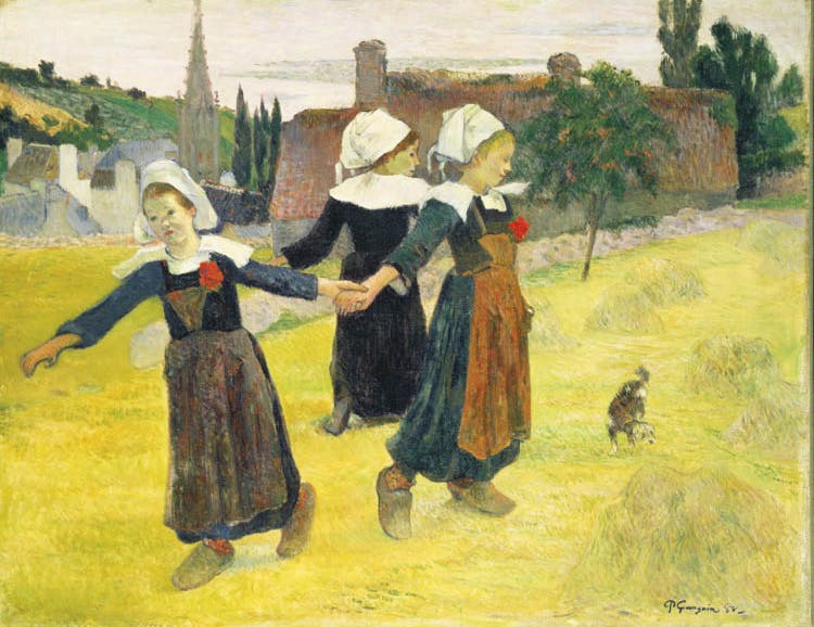 Paul Gauguin (French, 1848–1903). Breton Girls Dancing, Pont-Aven (La Ronde des Petites Bretonnes), 1888. Oil on canvas; 73 x 92.7 cm. National Gallery of Art, Washington, Collection of Mr. and Mrs. Paul Mellon 1983.1.19. Image courtesy of the Board of Tr