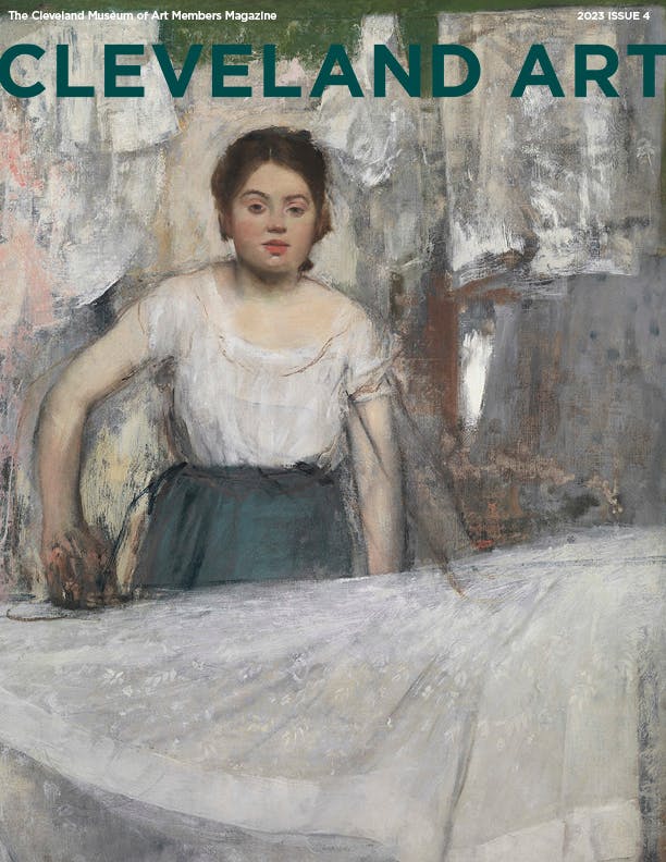 Cleveland Art members magazine cover with Degas Woman Ironing 