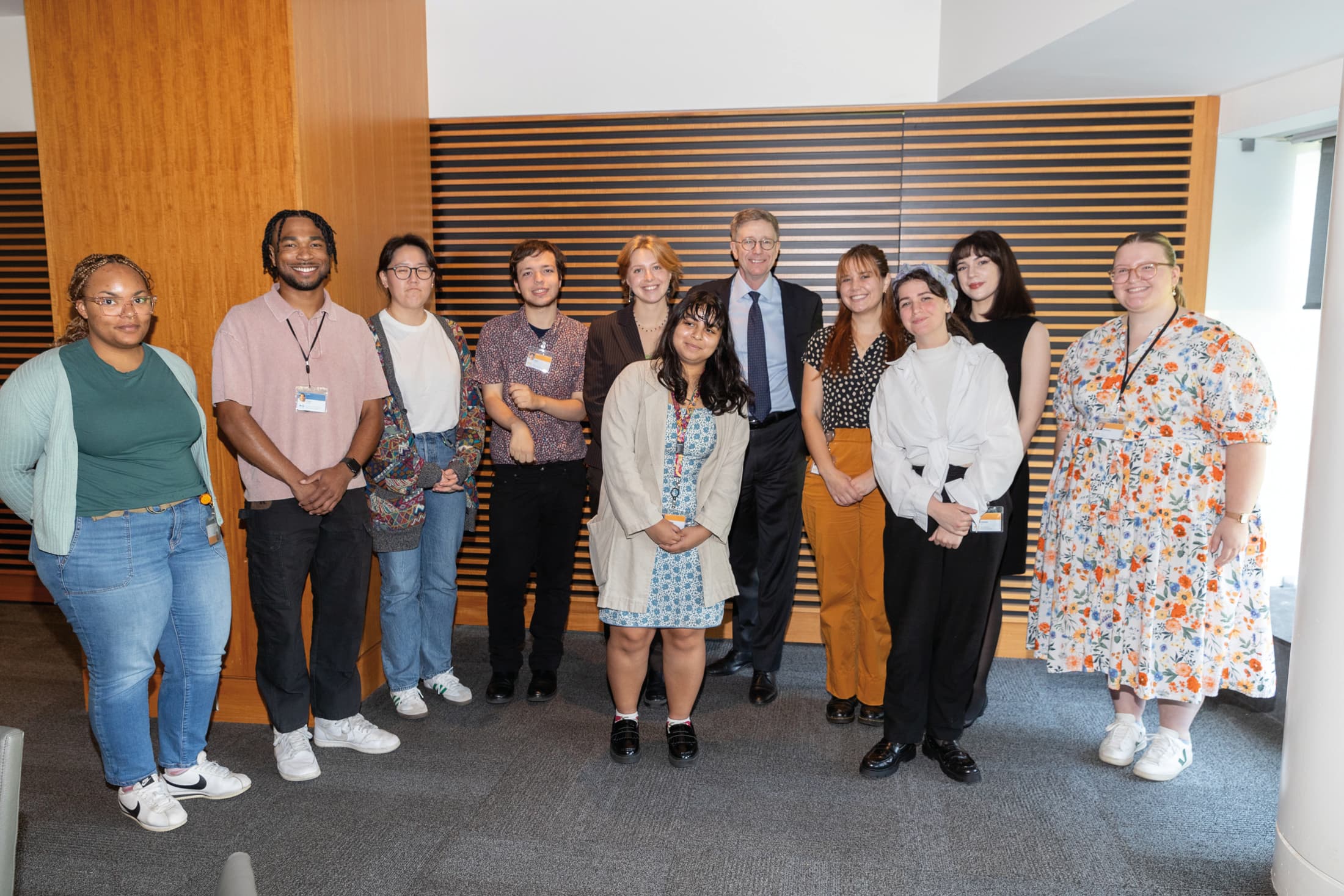 crowd of students smiling