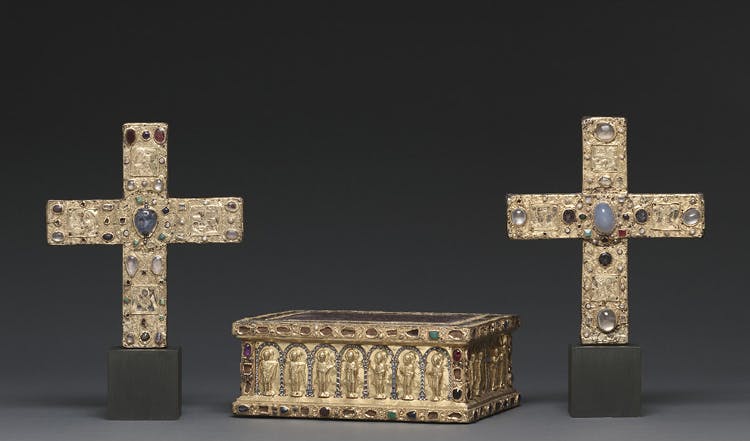 Portable Altar and Ceremonial Crosses of Countess Gertrude c. 1045. Germany, Lower Saxony, Hildesheim. Gift of the John  Huntington Art and  Polytechnic Trust, 1931.55