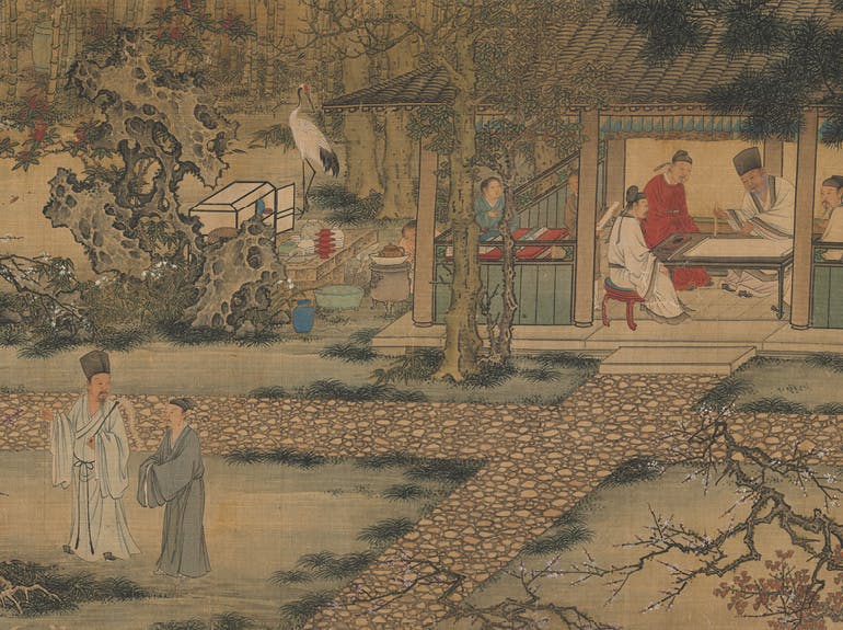 detail of a Chinese handscroll painting