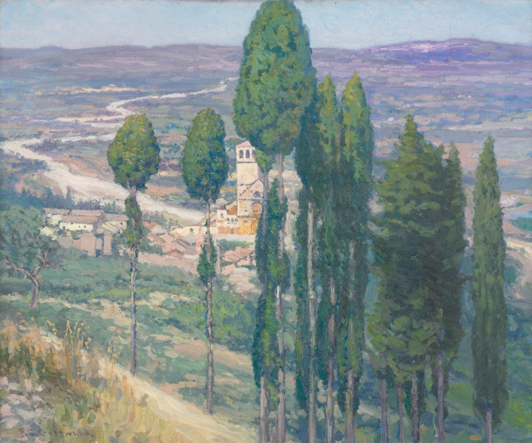 painting of italian countryside