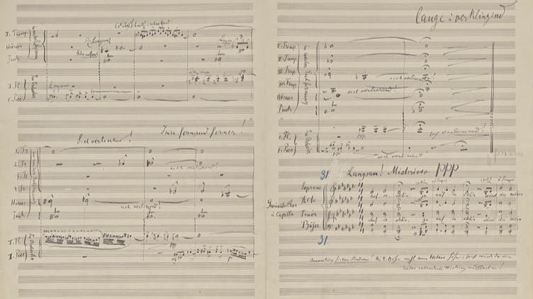 handwritten music score 