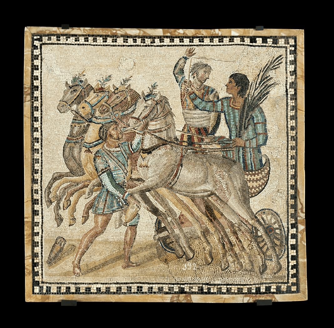 Image of riders with chariot