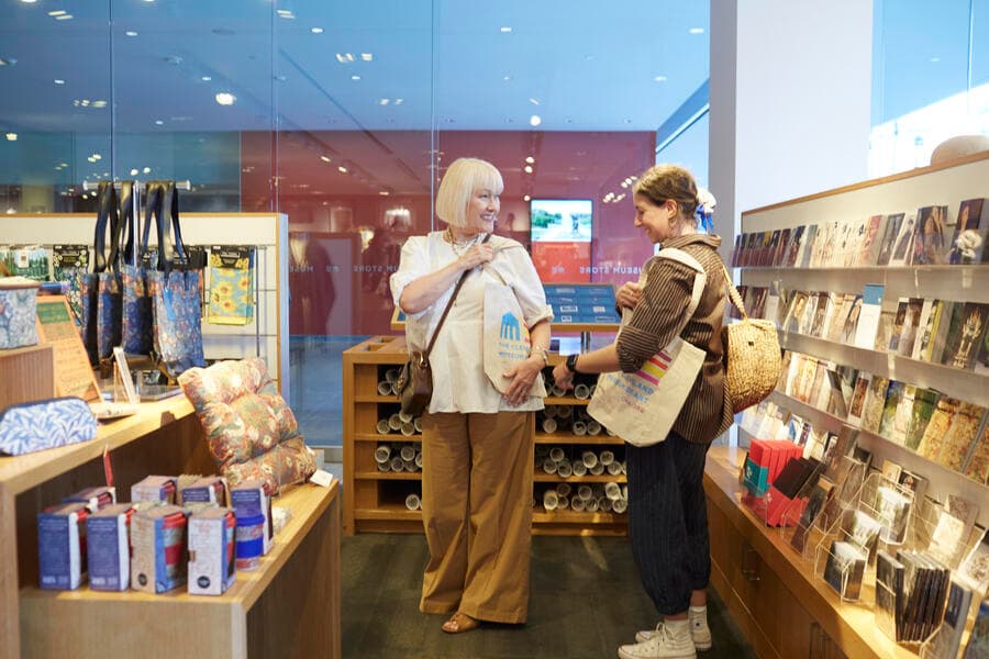 Two females shopping at the CMA store
