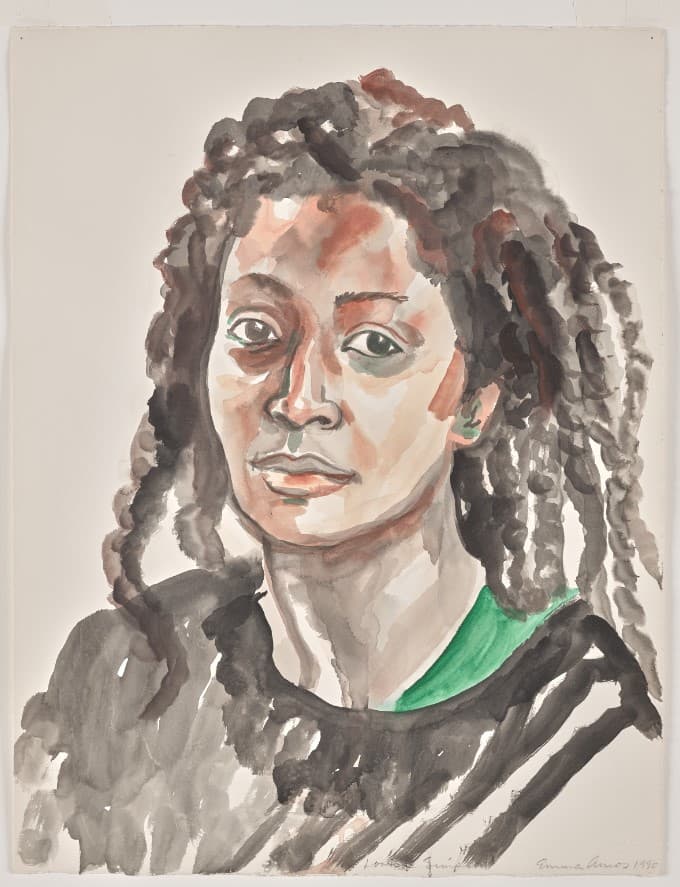 Watercolor portrait of a woman