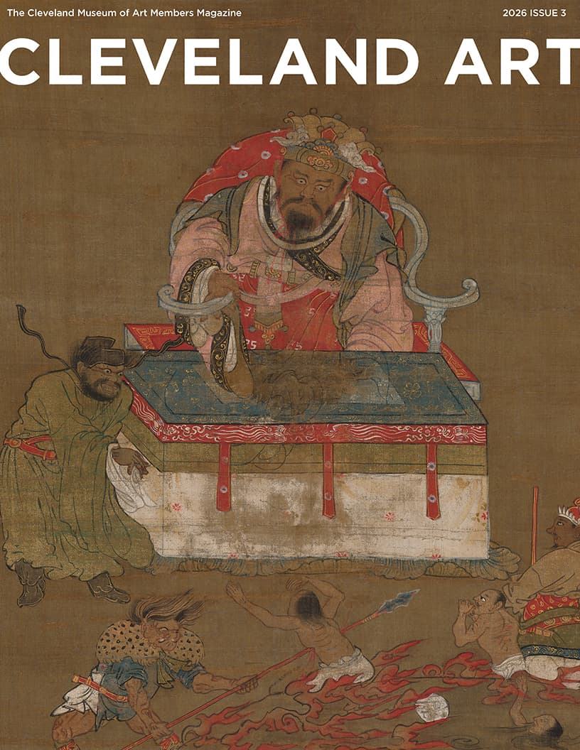 painting of Fourth King of Hell at a table surrounded by demons