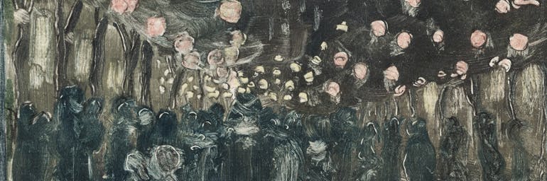 Bastille Day (detail), 1892. Maurice Prendergast (American, 1858–1924). Monotype; 30.5 x 24.8 cm. The Cleveland Museum of Art, Gift of the Print Club of Cleveland 1954.337.