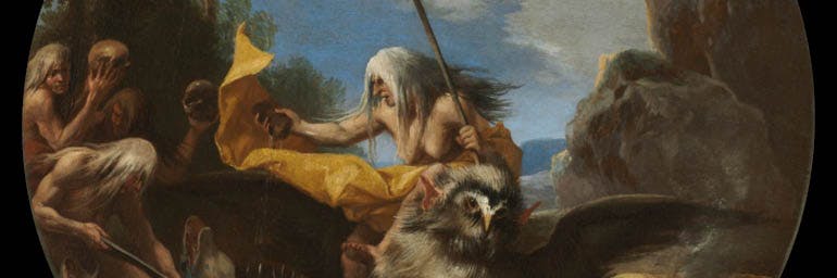 Scene with Witches: Day (detail), 1645–1649. Salvator Rosa (Italian, 1615-1673). Oil on canvas; w: 54.5 cm. Purchase from the J. H. Wade Fund 1977.37.2