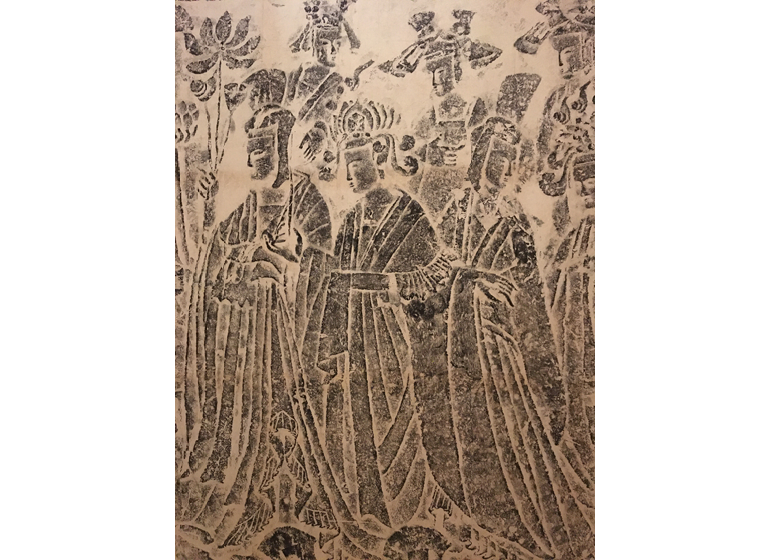 Rubbing of Imperial Procession with Empress, taken from Northern Wei Dynasty (386–534) 