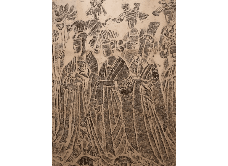 Rubbing of Imperial Procession with Empress, taken from Northern Wei Dynasty (386–534)