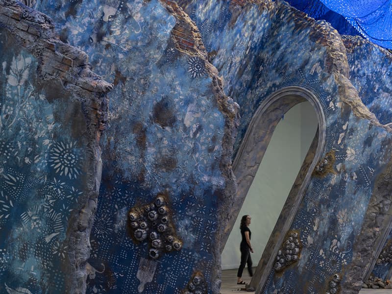 To breathe full and free (detail), 2021. Mixed media with sound. © Firelei Báez