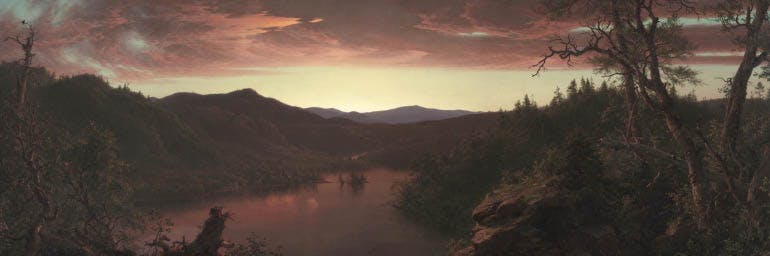 Twilight in the Wilderness (detail), 1860. Frederic Edwin Church (American, 1826-1900).  1965.233