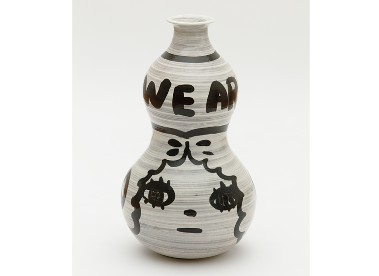 We Are Outlaws (front), 2022. Yoshitomo Nara. Ceramic. Courtesy of the artist and Pace Gallery
