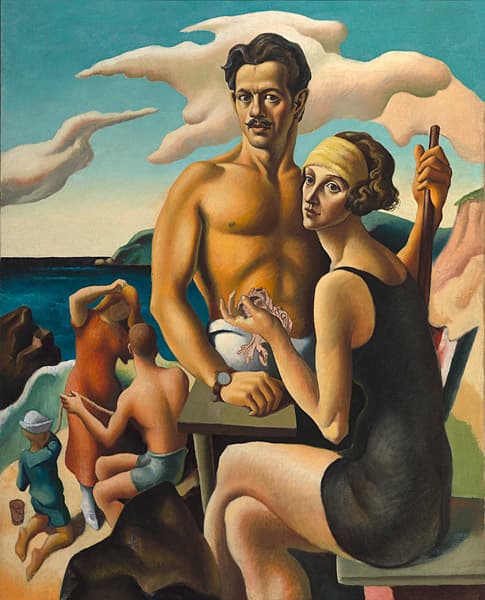 Self-Portrait with Rita (detail), 1922. Thomas Hart Benton (American, 1899–1975). Oil on canvas; 124.5 x 100 cm. National Portrait Gallery, Smithsonian Institution, Washington, D.C., Gift of Mr. and Mrs. Jack H. Mooney.