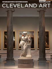 photo of Antonio Canova’s 1816 marble statue Terpsichore Lyran (the ancient Greek muse of lyric poetry) in the museum on the magazine coverrotunda