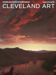 Painting of a Sunset, Twilight in the Wilderness, on the magazine cover